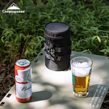 CAMPINGMOON 1個戶外露營玻璃杯袋，便攜式玻璃杯防震保護套，附掛鉤與手柄 B-OS - A - 查看 5