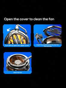 1PC Temperature Controlled Cooling Phone Cooler With Magnetic Back Clip For Quick Cooling, Low Noise, On-Site Gaming Video Viewing, Daily Use, Efficient Cooling In Summer, Universal Phone Cooler (No Data Cable Included) - Multicolor - View 4