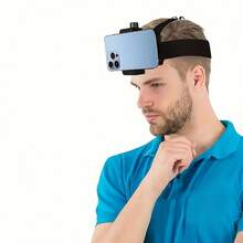 Adjustable Head-Mounted Phone Camera Holder For First-Person Perspective Filming And Live Streaming - Black - View 6