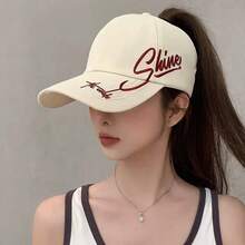 1pc New Versatile Baseball Cap For Women, Korean Style Wide Brim Baseball Cap, Sun Protection, Suitable For Spring, Summer, Autumn, Winter, All Seasons, Makes Face Look Smaller - SHINE Hat - View 8