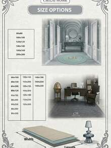 Chilai Home Modern Kitchen Rug- Minimalist Digital Print Floor Mat for Living Room & Bedroom Rug, Machine washable, Made in Turkiye 80x200 cm, 80x300 cm,100x200 cm, 120x180 cm - 黑與白 - 查看 4