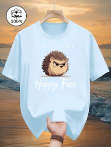 100% Cotton Casual Fashion Short-Sleeve T-Shirt By Acai - 黑色 - 查看 10