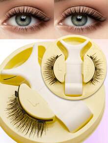 Waloshow 1 Box Natural Magnetic False Eyelashes With Magnetic Eyelash Curler, Glue-Free Easy To Wear, Suitable For Extending Eye Corners, Perfect For Women's Daily Makeup - Black - View 13
