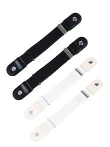2/4 Packs Elastic Invisible Belt For Jeans No Buckle Stretch Belt For Women And Men - Multicolor - View 18