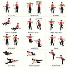 Pilates Bar Kit With 6 Resistance Bands Home Gym Fitness Training Workout Set - Multicolor - View 5
