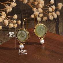 1 par de pendientes de cobre de estilo bohemio minimalista, joyería vintage, hechos a mano para bodas - Dos colores - Ver 3