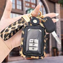 1 Pc Leopard Print Portable Key Pouch With Faux Leopard Head Leopard Print Key Strap - Fashion Card Holder Card Pouch Keychain PU Leather Coin Purse - With Keychain And Anti-Drop D-Shaped Clip Convenient Key Storage Bag, Gift For Women, Girls And Men Car Key Storage Bag Car Key Clip Key Pouch - Leopard Print Card Holder + Leopard Print Rope - View 6