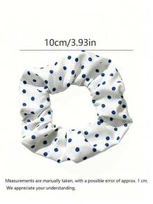 2/4 Ikat Rambut Wanita Gaya Preppy Warna Biru Laut Segar dengan Usus Besar - Baby Blue - View 10