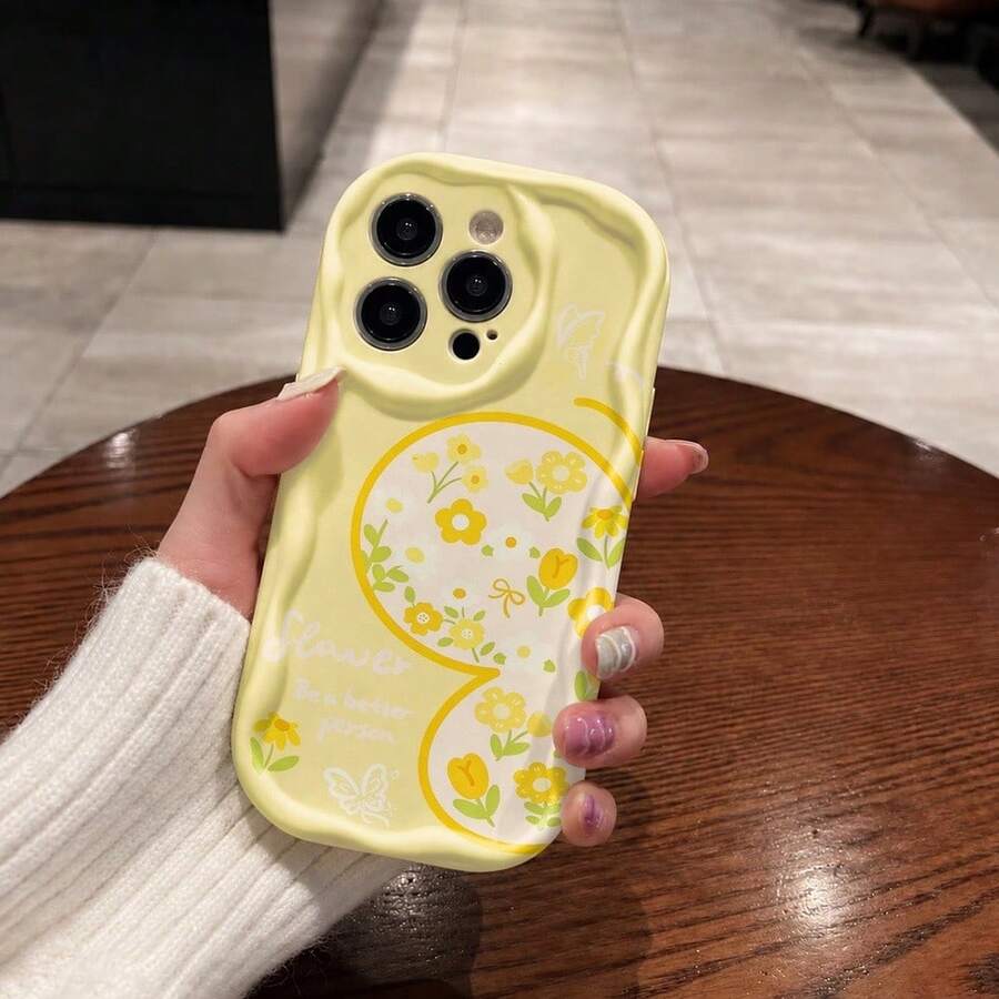 1 Funda para de TPU Suave, Diseño de Bordes Ondulados Estilo Crema, Marco Curvo 3D, Protección de Cámara, Antigolpes, Resistente al Desgaste, Diseño Premium, Compatible con la Serie . MXNYBLK143 - NYBL-WH-MXNYBLK143 - Ver 1