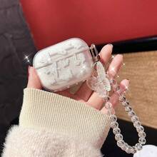 1 buah Casing Earphone Kupu-kupu Berkilau untuk AirPods Pro 3 Pro2 Pro 3 2 1 Transparan Modis untuk Perempuan dengan Gantungan Kunci Kupu-kupu Kristal - Putih - View 12