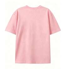 T-Shirt With Large Jesus Print - Loose Fit - Relaxed And Comfortable Style - Pink 1 - View 4