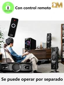 D&M This Bluetooth Multimedia Surround Sound System Features RGB Lighting Effects, A Powerful Subwoofer, And Supports USB And Remote Control Functions, Making It Suitable For Home Theater And Desktop Gaming. - Black - View 4