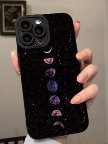 1 Stylish Phone Case. Does Not Include Lanyard Or Stand. Free Shipping. Anti-Drop Phone Case, Children's Painting, Moon Clip, Starry Planet, Children's Glitter, Compatible With P14 Pro, 3D Cartoon P13, P11 Painted, P12 Anti-Drop, XR Cartoon. - 彩色 - 查看 1