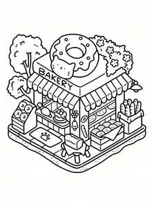 1pc LITTLE CORNER Coloring Book, Minimalist Bold Line Stress Relief Design, Holiday Gift, Back To School Supplies, [Essential Hand Drawn] Zero-Based Tracing Coloring Book, Stress Relief Doodling - Multicolor - View 3