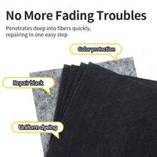 1 Box 16 Sheets, Powerful Bleach-Free Whitening Agent, Suitable For White Clothes, Suitable For White Clothes, Home Essential, Travel Portable Pack Black Clothes Dyeing Paper Black Clothing Dyeing Paper Repair Faded Clothes Deepen Color Home Commercial Portable Travel Size - Envelope Blackening Film - View 5