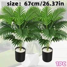 1pc Artificial Outdoor Palm Tree, Suitable For Indoor And Outdoor Use, Perfect For New Year Celebrations, Holiday Parties And Other Occasions, Maintenance-Free, Evergreen All Year Round - Green - View 9