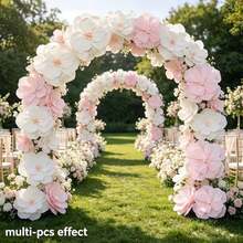48/6pcs White Crepe Paper Flowers Wedding Decoration, Suitable For Wedding, Spring/Summer Wedding Celebration, Birthday Party And Holiday Events. These Paper Flowers Can Be Used For Wall, Hanging And Arch Decoration To Create Event Atmosphere - Multicolor - View 11