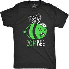 Camisetas divertidas de Halloween para hombre, dise?o de esqueleto de calabaza, dise?o de zombie - Negro - Ver 2