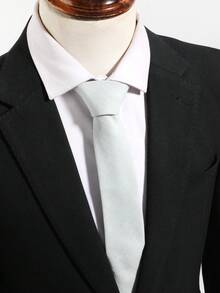 1PC Men's Fashion Casual Solid Color Tie Suitable For Daily Campus Party Workplace Matching - Multicolor - View 2
