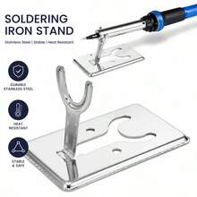 5pcs U-Shaped Stainless Steel Soldering Iron Holder Wall-Mounted Fixed Soldering Station Bracket DIY Electronic Welding Tool - 5 - View 1