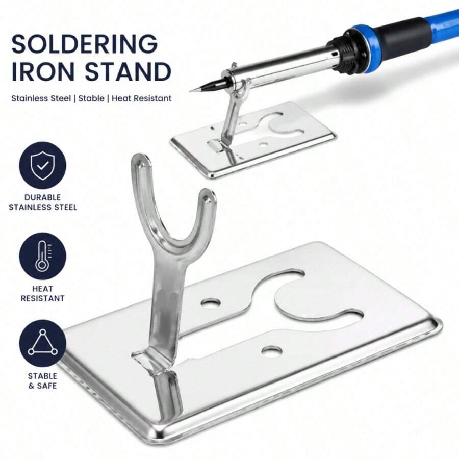 5pcs U-Shaped Stainless Steel Soldering Iron Holder Wall-Mounted Fixed Soldering Station Bracket DIY Electronic Welding Tool - 5 - View 1