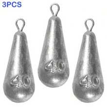 3/6pcs Water Drop Hanging Ring Lead Sinkers, Calibrated Lead, Line- - Grey - View 10