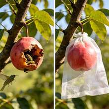 1/105Pcs Pest Protection Kit, Plant Protection Cover, Hidden Drawstring, Nylon Mesh Breathable, Suitable For Fruit Trees, Bird Net Protection For Apples, Grapes, Prevents Birds, Pests And Deer Damage, Multi-Purpose Use - A - View 11