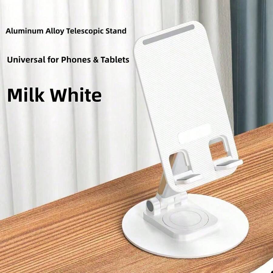 Universal Slouchy Phone & Tablet Stand, Telescopic Adjustable Desktop Live Streaming & Binge-Watching Tool, Classic Black / Milk White Dual Colors Available - Multicolor - View 1