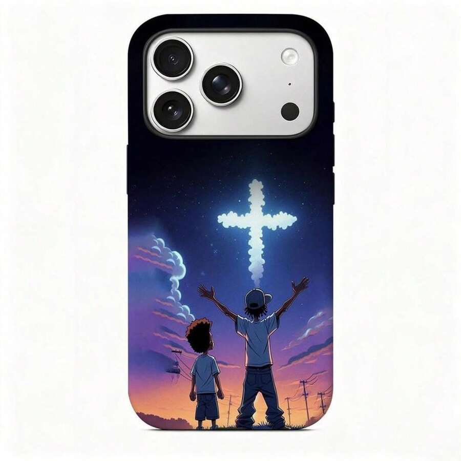 A Stylish Phone Case That Does Not Include A Lanyard Or Stand. Boondocks Riley 2-In-1 Film Phone Frosted For 17/16/15/14/13/12 Pro 14 15 16 17 Plus 11/X/Xsmax/Xr/8/SE. Reinforced Dual-Layer Protective Case, Drop-Proof, Anti-Yellowing, And With Vibrant Colors. - 模式 5 - 查看 1