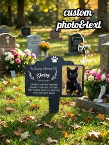 Custom Dog Memorial Plaque, Personalized Dog Photo Plaque, Outdoor Pet Tombstone, Sympathy Gift, Pet Portrait Gift, Metal Garden Memorial - Multicolor - View 3