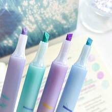 1/4/12pcs Glitter Fluorescent Marker Pens, Slanted Tip Fluorescent Gel Pens, Pink Cute Highlighter Pens, Back To School Student Office Stationery, Drawing Supplies, School Supplies (Suitable For Highlighting, Note-Taking, Scrapbooking, Drawing And Doodling) - Sets - View 8