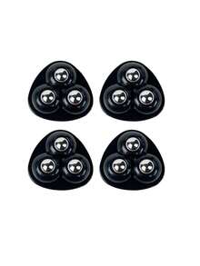 20pcs/12pcs/4pcs Self-Adhesive Wheels With Stainless Steel Ball Bearings - 360 Degree Rotating Kitchen Utensil Casters, Black And White, Suitable For Home Decor, DIY Projects, Easy Installation, Compact Design, Sturdy Structure, Universal Casters, Furniture Makers, Home Cooks - A - View 18