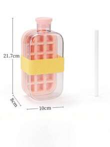 2-In-1 Ice Water Bottle 27oz And 17oz Leak-Proof Reusable Ice Water Bottle With Straw, Freezable, Portable Ice Maker, Zero-Contact Press-Type Ice Mold, Suitable For Home, Outdoor, Office And More - Multicolor - View 10
