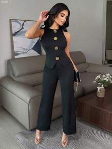Women Denim Dresses - Olive Green - View 4