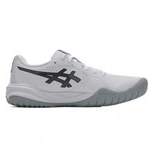 Asics 男士 GEL-CHALLENGER 15 网球鞋，户外旅行运动休闲舒适运动鞋 1041A510-101 - 白色/灰色 - 查看 2