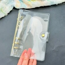 1個 A5 A6 A7 金色透明活頁本，A5 活頁本，活頁封面，替換頁，活頁紙，貼紙本，印章本，貼紙本，可用作相簿、計畫本、材質紙張收納、剪貼簿、筆記本、辦公文具用品，適合偶像相卡、相卡、交易卡、校園卡、通行卡 - 款式 - 查看 11