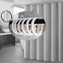 50/80/100Pcs Plastic C-Shaped Hooks Home Decor Curtain Hooks Bathroom Curtain Hooks Shower Curtain Accessories - Multicolor - View 6