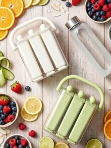 1pc Detachable Popsicle Mold With Storage Box - 6-Cavity Reusable Silicone Mold, Portable Ice Maker, Reusable Ice Cube Tray Mold For Making Drinks, Juice, Ice Cream, Cocktails And Coffee. - Multicolor - View 8