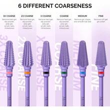 Brocas Profesionales Tornado de 3/32'' para Uas, Brocas Multifuncin de Carburo de Tungsteno, Ideales para Manicura, Pedicura, Cutculas Y Pulido con Gel. Brocas de Saln, Serie Bit - X, Co - inicial - Ver 3