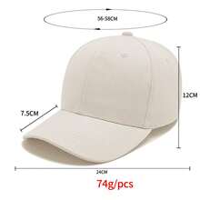 Men's Solid Color Casual Baseball Cap For Group Activities, Hat, Unisex Casual Sun Protection Baseball Cap - A - View 5