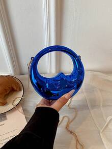 New Acrylic Mini Bag Fashion Evening Bag Chain Shoulder Crossbody Bag - Blue - View 6