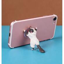 Cute Cat Shaped Phone Suction Cup Holder, Creative Mini Decoration, Universal Phone Stand Suitable For Children To Adults, Portable Desk Stand, Suitable As Home Office Gift - A - View 10