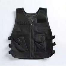 Outdoor Tactical Vest - Multifunctional Protective Tactical Vest, Durable Oxford Fabric Material, Adjustable Shoulder And Waist Straps, Breathable Mesh Back, Quick Release Buckle, Suitable For Bulletproof Plate Design And Multiple Practical Pockets - Black - View 5