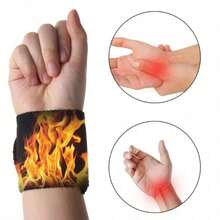 Self-Heating Adjustable Wrist Compression Band - Breathable Fabric, Suitable For Typing And Sports - Hand Washable, Lightweight Design For Daily Use - Black - View 6