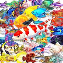 50 Sheets Mixed Fish Pattern Clear PET Stickers Non-Repeating Waterproof DIY Craft Ornament Stickers - 50 PCS - View 10