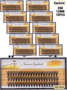 SACKVIS 10 Boxes 20D DIY Eyelash Gift Box Lash Clusters Set 8-14mm Individual Lashes Extension Eyelashes Natural Look Mix Styles - View 15