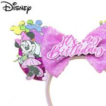 Disney Birthday Limited Edition Glitter Hair Accessory Cartoon Character + Cake Patch Design Travel Check-In Headband - View 5