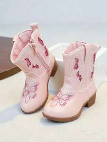 Girls' Boots Boots New Fashion Girls' Ankle Boots Stylish British Style Children's Boots - Pink - View 1