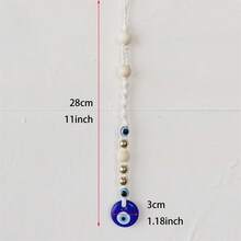 Handcrafted Evil Eye Bag Charm - Bohemian Style Handmade Keychain, Unique Decor For Bags, Home & Car Rearview Mirror, Perfect Gift Idea - Multicolor - View 12