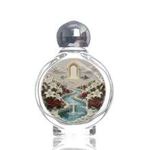 1pc 15ML Round Cap Classical Figure Image Glass Dispenser Bottle, Water/Lotion/Perfume Liquid Filler, Travel Mini Size, Holy Image Sticker Holy Water Bottle - Multicolor - View 19